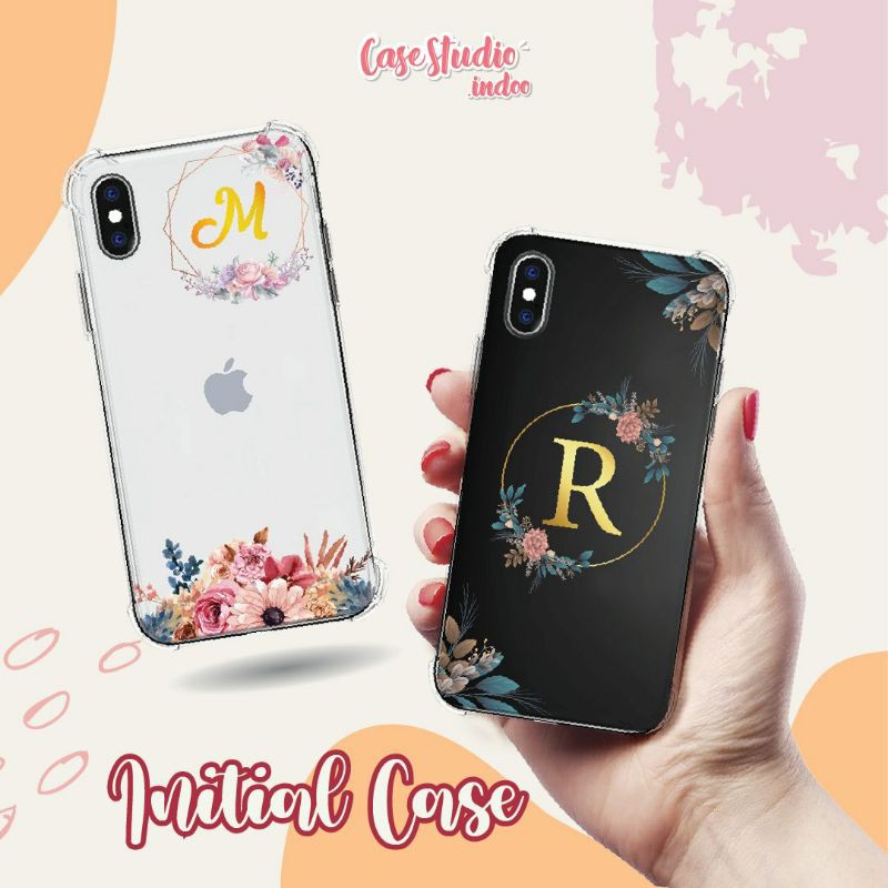SOFTCASE INISIAL NAMA/ INTIAL/ COUPLE CASE HANDPHONE IPHONE OPPO VIVO REDMI XIAOMI SAMSUNG
