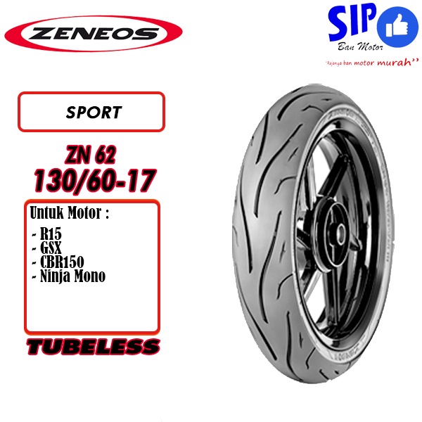 Ban motor sport Zeneos ZN62 130 60 17 tubeless