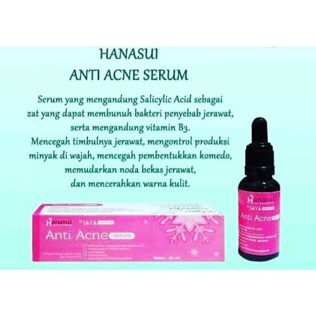 ⓗⓐⓝⓐⓢⓤⓘ Hanasui serum acne jerawat face wajah leher mengobati jrawat meradang merah