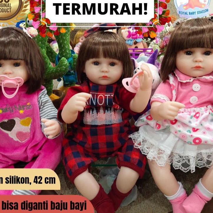 【rPX】 TERMURAH Boneka Reborn Bayi Silikon mirip Asli Cantik Mewah 42 Original