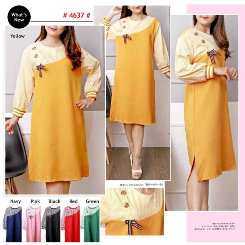 Dress Tunik Karvy Scuba Katun Import NBN (4637)