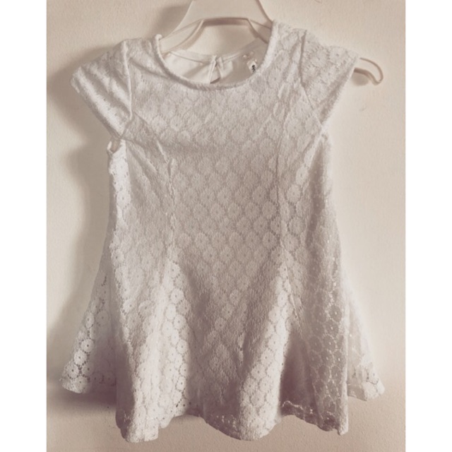 Dress anak brokat putih