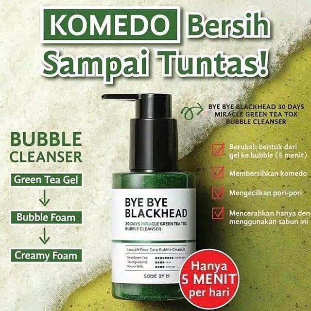 SOME BY MI Bye Bye BlackHead 30 Days Miracle Green Tea Tox Bubble Cleanser 120gr