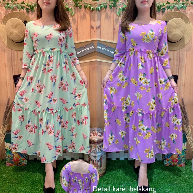 LONG DRESS KANYA FLOWY RUFFLE 3011-14