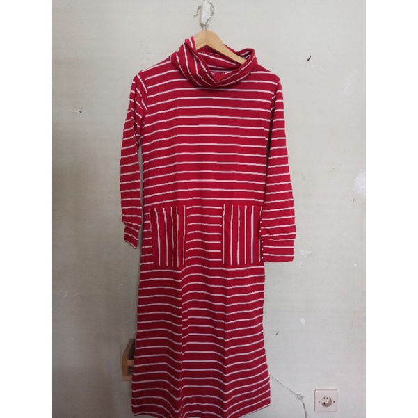 midi dress garis, malaika, tunik wearing klamby