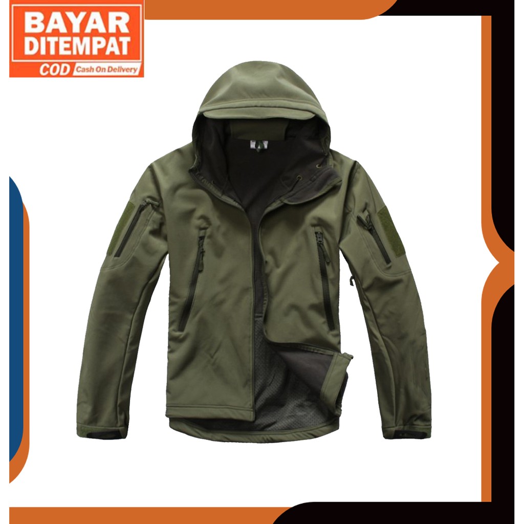 Jaket Bravo TAD Hijau Army Polos Waterproof Anti Air 99 Jaket Bravo TAD Hijau Army Polos Waterproof Anti Air 99