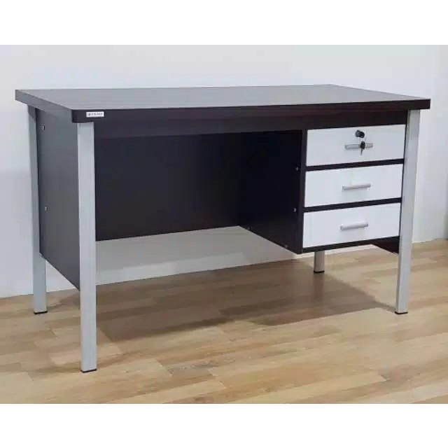 Meja kerja office kaki full besi kokoh awet 1/2 biro/120cm/kantor/SEANDRY JAYA Furniture Depok/kursu