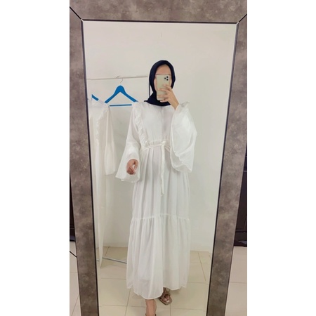 gamis ceruty tangan terompet