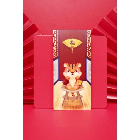 

Kertas angpau premium motif macan congsam untuk sincia dan imlek 2022