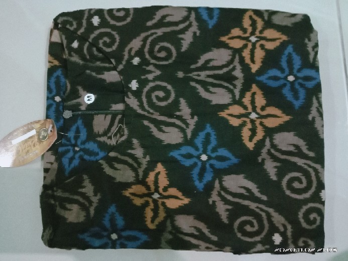 Tunik Sekartaji Tunic Batik Cantik Hitam Sogan Asli Solo Seragam Katun Halus Kantor Kerja Jumbo Xxxl