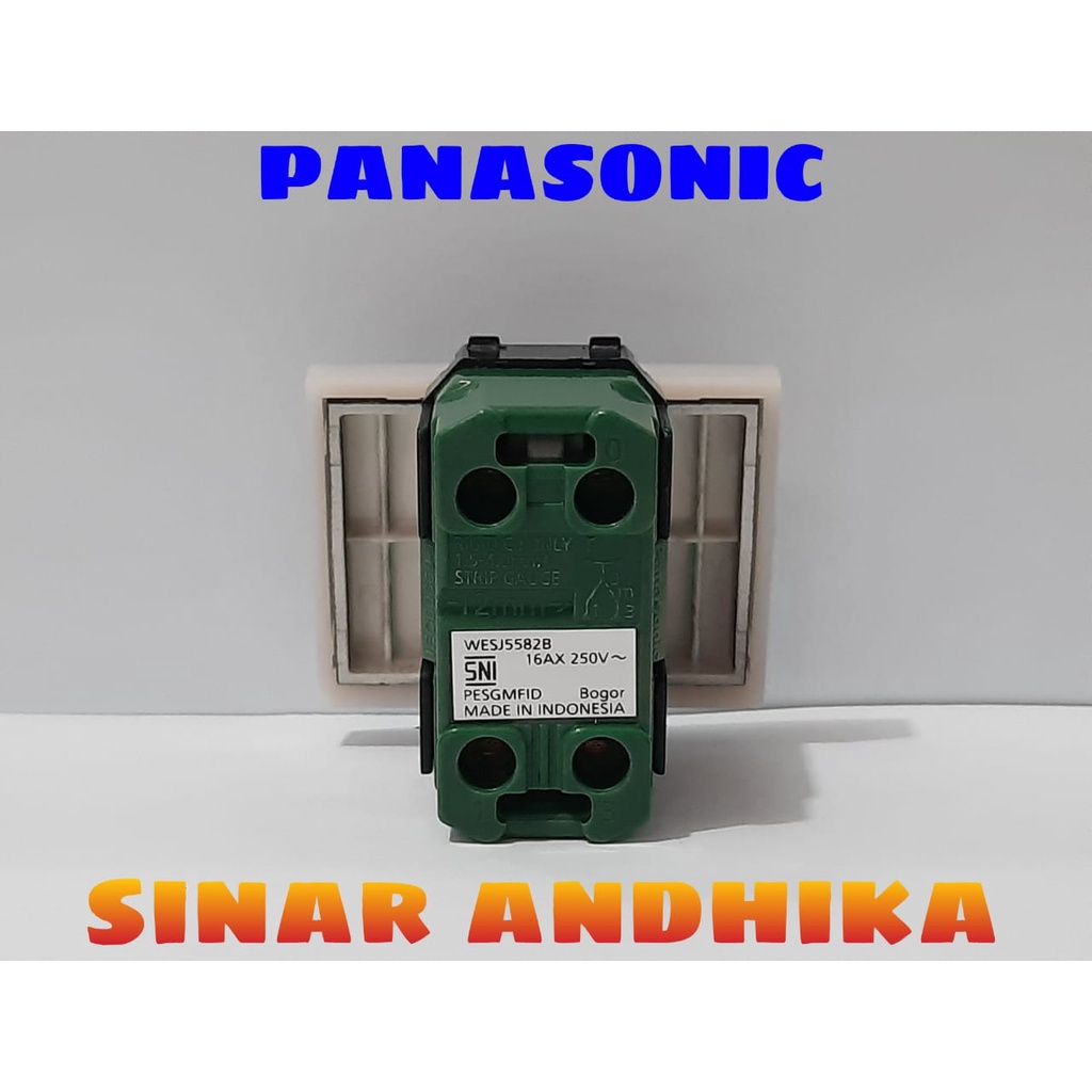 MATA SAKLAR LEBAR 2 ARAH INDIKATOR HITAM STYLE E PANASONIC WESJ 5582B