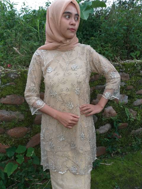 Set baju kurung Naumi mocca