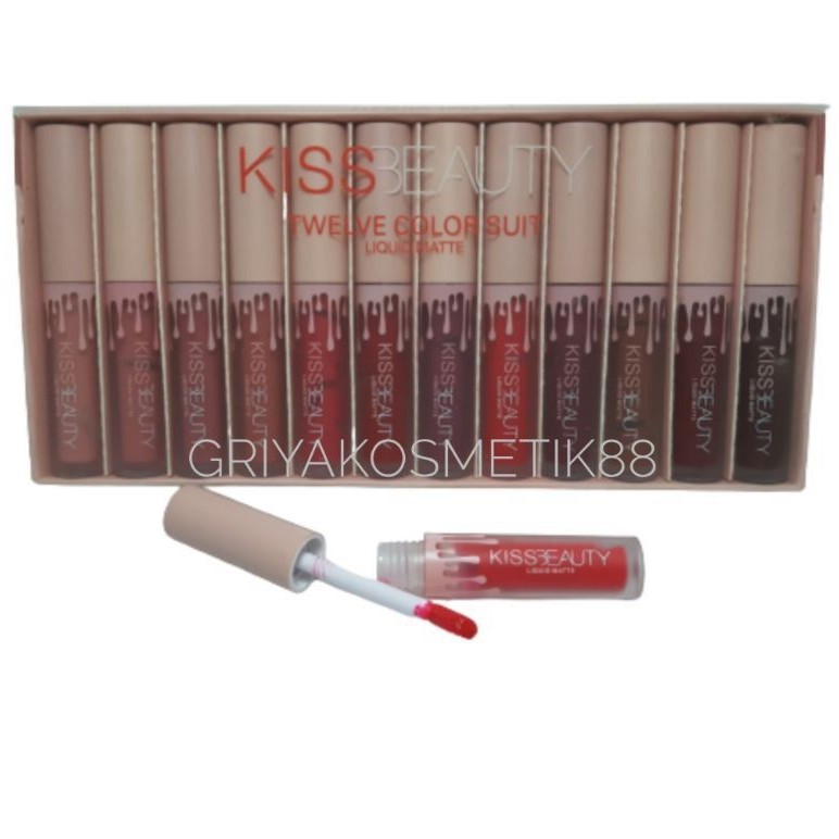 KISS BEAUTY TWELVE COLORSUIT LIQUID MATTE LUSINAN