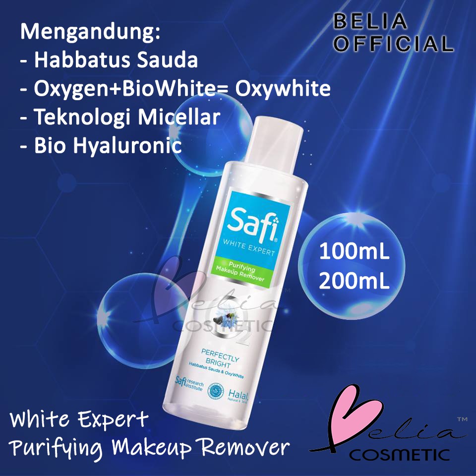 ❤ BELIA ❤ SAFI White Expert Purifying Makeup Remover 100mL 200mL ( pembersih make up safi )