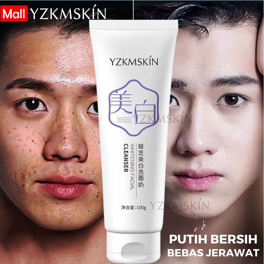 COD YZKMSKIN - Sabun Pembersih Wajah Whitening Facial Wash Cleanser With Multivitamin Skincare