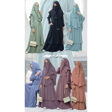 Aurora Set by Shahia Gamis Set Syari bahan Torino