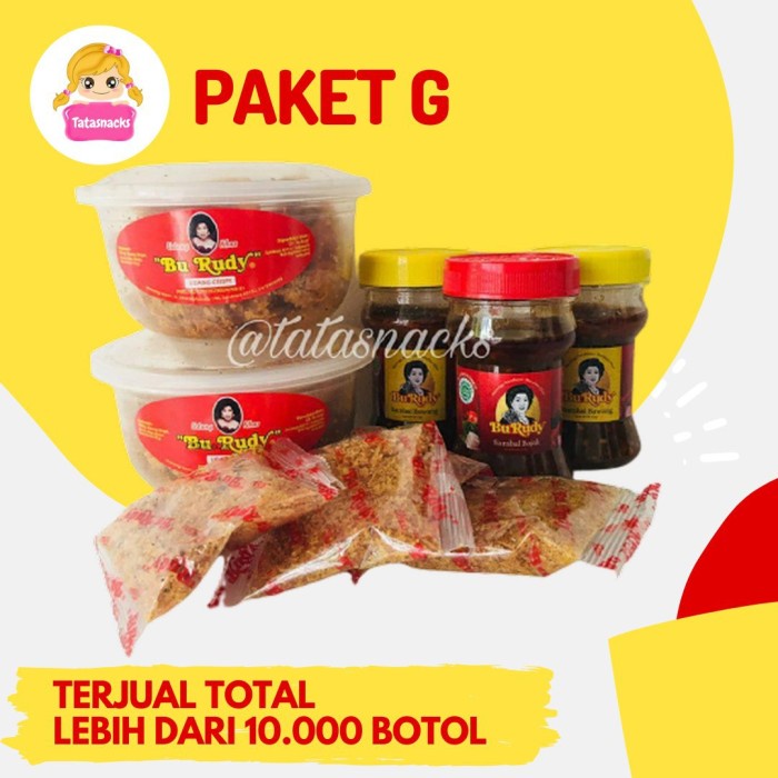 

Jual Paket Sambal Bu Rudy G : 2 Udang + 2 Bawang + 1 Terasi/Ijo - Sambal Ijo