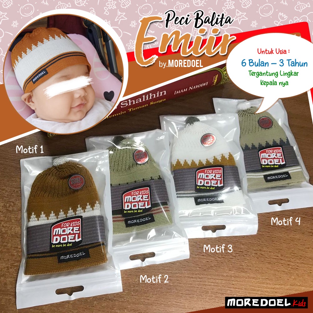 Peci Bayi Peci Anak Balita Emiir By Moredoel Lucu dan Elegant