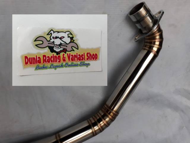 Knalpot Standar racing Satria 2T Satria Hiu Satria RU PDK Thailand bahan full stenlis original PDK