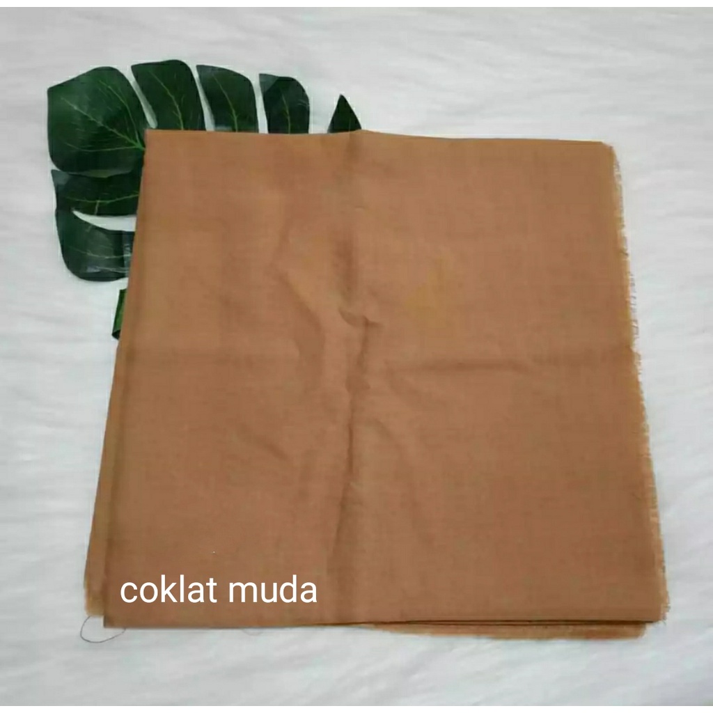 TERMURAH SAUDIA / Segiempat ORIGINAL SAUDI/ JILBAB RAWIS /JILBAB KATUN/jilbab murah-Coklat muda
