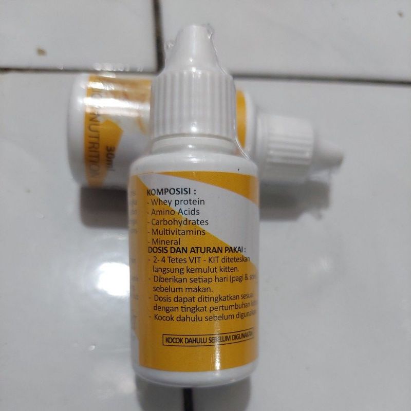 VIT KIT KUCING 30ML - Vitamin KITTEN ANAK KUCING PERTUMBUHAN DAN NAFSU Makan