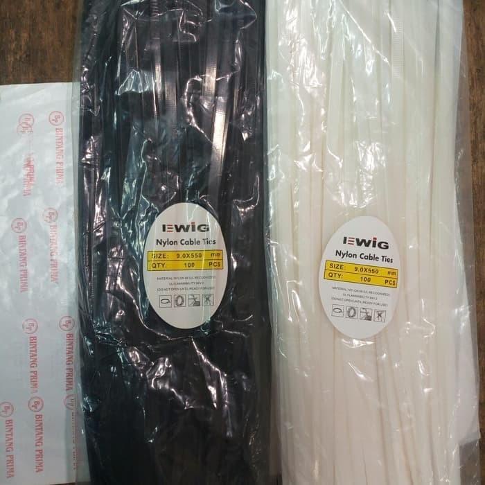 

Kabel Ties / Kabel Tis Uk. 50cm Tebal 7.6mm Warna Hitam / Putih EWIG