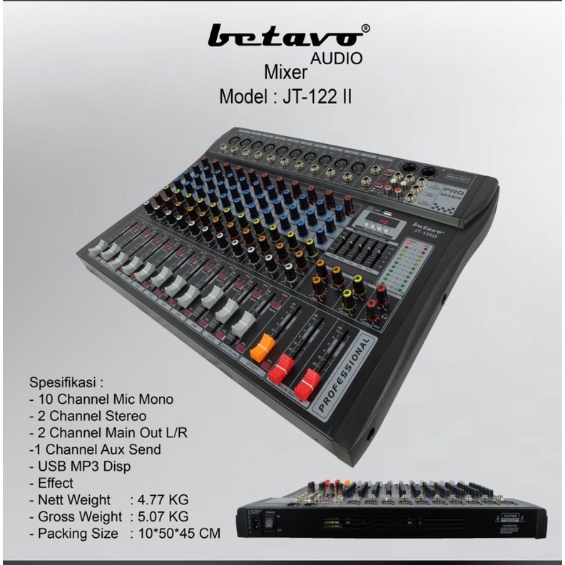 Mixer Betavo JT 122 II Proffesional Mixer Audio 12 Channel