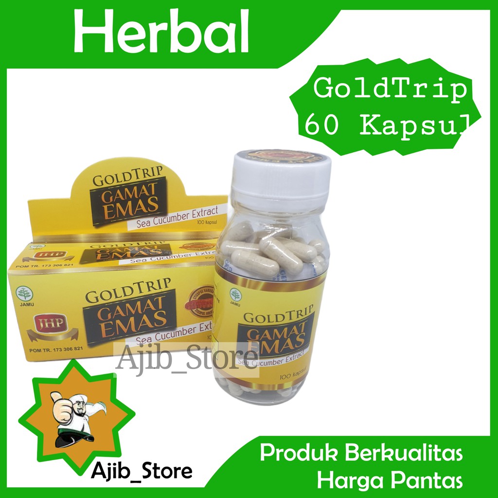 (100% ORI) GOLDTRIP GAMAT EMAS JHP ISI 60 KAPSUL Obat Herbal Anti Radang Kanker Mirip Gold-G QNC