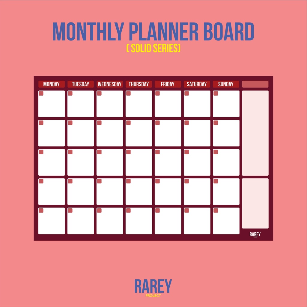

Monthly Planner Board Solid Series (A3)