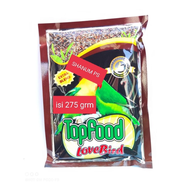pakan burung Lovebird topfood Lovebird pakan burung Lovebird murah berkualitas