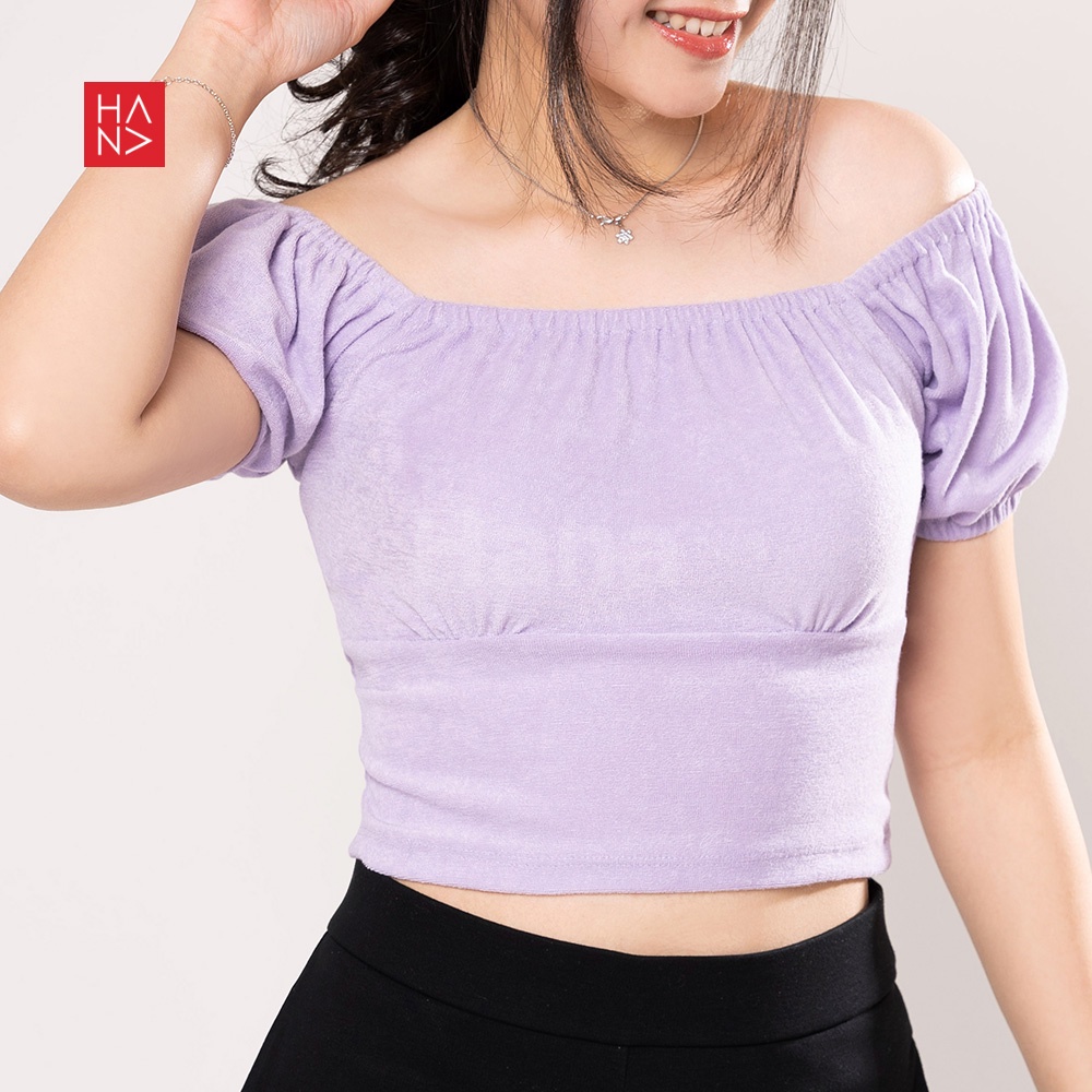 HanaFashion JKT - Yumi Crop Top Korea Wanita - CT202