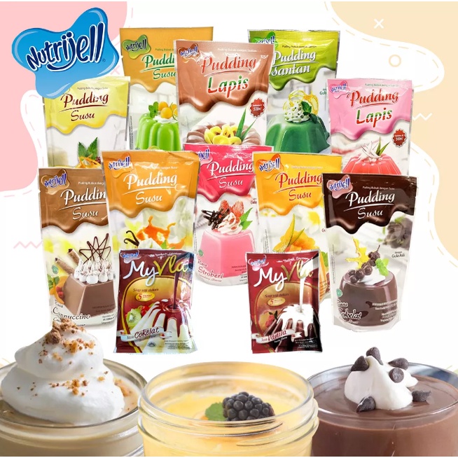 

Nutrijell Pudding Bubuk Susu Aneka Rasa | Nutrijel Puding | NUTRIJELL PUDING SUSU SANTAN LAPIS VARIAN RASA