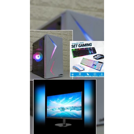 PC zoom online /gaming core i5 + Monitor 27 INCH  new in siap pakai