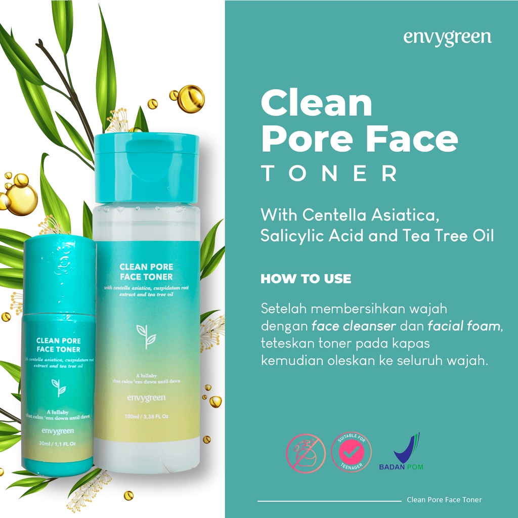 Jual Denvy Beauty - Envygreen Clean Pore Face Toner / Envygreen Acne Care  Face Toner / Envygreen Acne Toner Indonesia|Shopee Indonesia