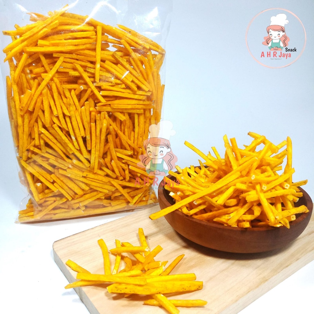 Jual STIK TALAS KUNING 500 GR / KERIPIK TALAS KUNYIT / STICK TALAS