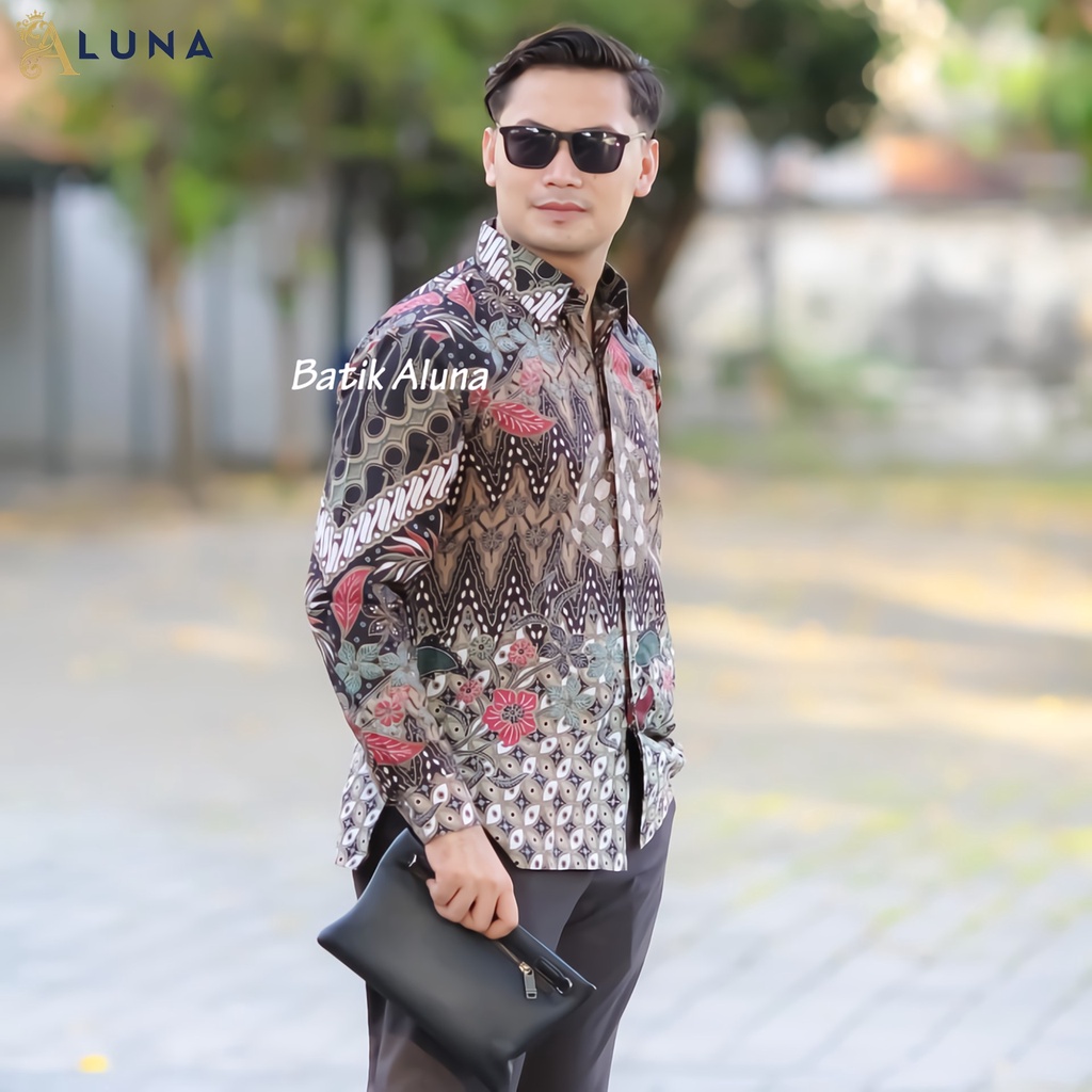 Baju Kemeja Batik Pria Cowok Lengan Panjang Regular Atasan Batik Premium Pria Cowo Prabuseno Kondangan Couple Pasangan Batik Pekalongan Anak Laki Laki Kekinian Original Modern Seragam Kantor Jumbo PCW 001