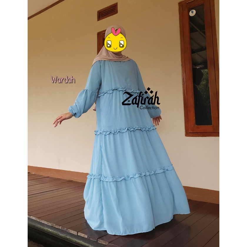 Gamis Terbaru Zafirah Collection Faida Dress - Gamis Ceruty Babydoll Ori