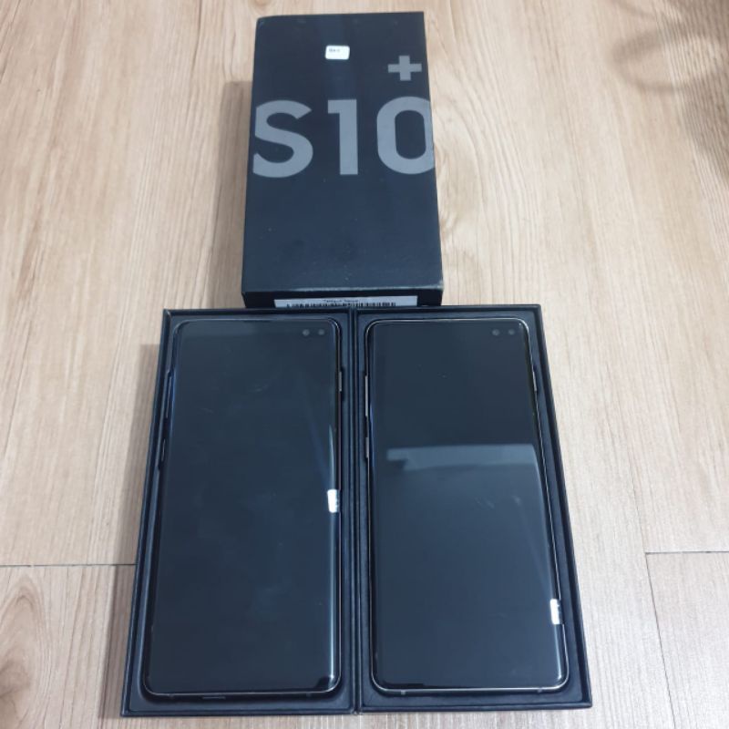 HP BEKAS / SECOND SAMSUNG GALAXY S10 PLUS DUAL SIM RESMI INDO RAM 8GB INTERNAL 128GB NORMAL LENGKAP 