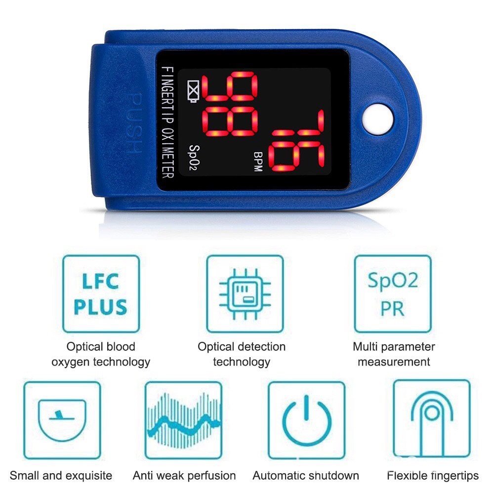 COD✅ Fingertip Pulse Oximeter Alat Pengukur Detak Oximetry Saturation Monitor Layar LED LK87 LK88