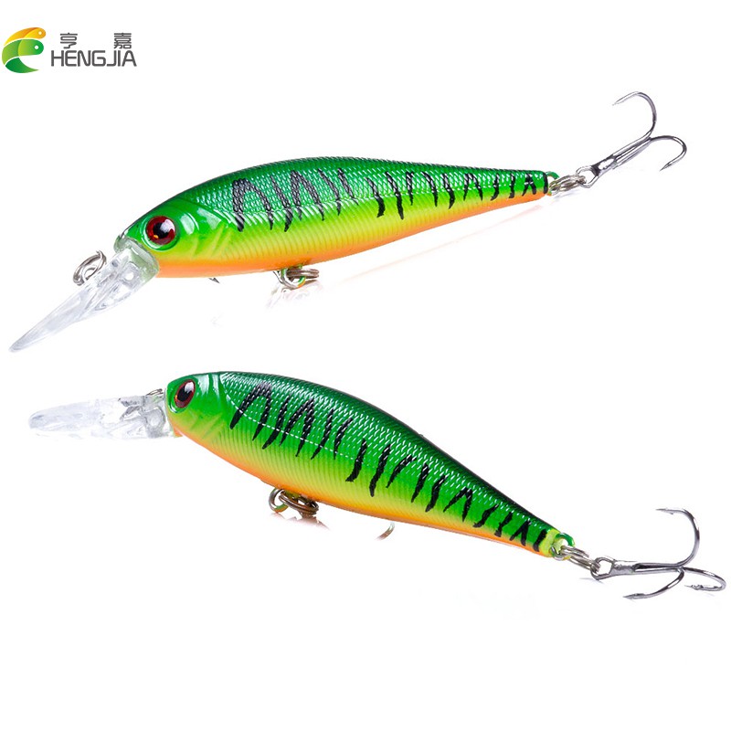 HENGJIA 1Pcs 10.5cm/9.5g Minnow Pancing Umpan Fishing Lure Peralatan Ikan Swimbait Bass Tackle