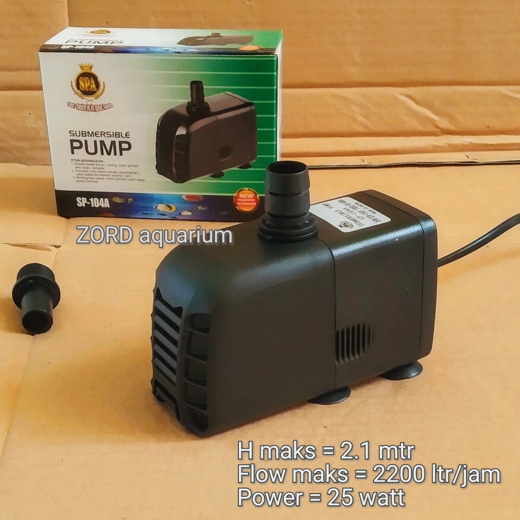 SP 104A SPA Pompa Aquarium Hidroponik Kolam Ikan Low Watt SP104 A
