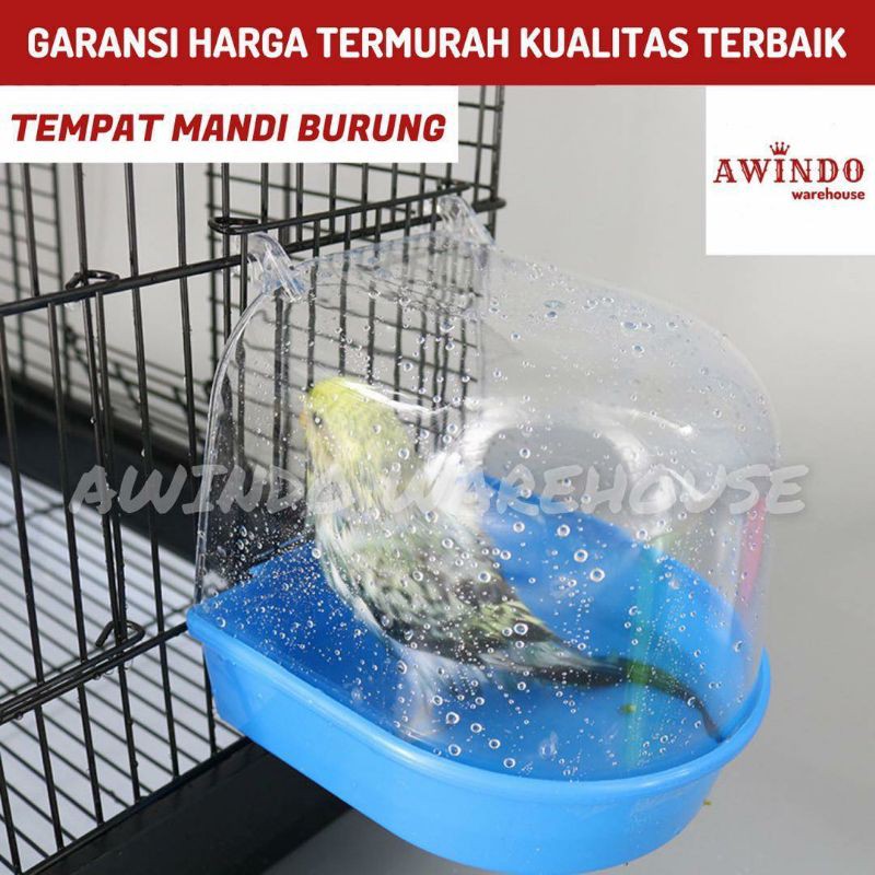 GLODOK WADAH CEPUK TEMPAT MANDI MAKAN BURUNG LOVEBIRD PLECI PARKIT MULTI CAGE ORIGINAL