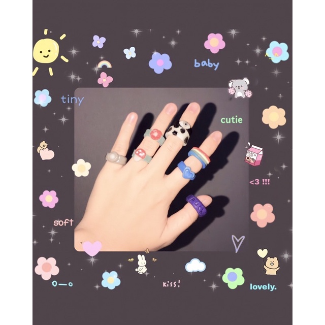 Clay ring indie / cincin indie retro kid