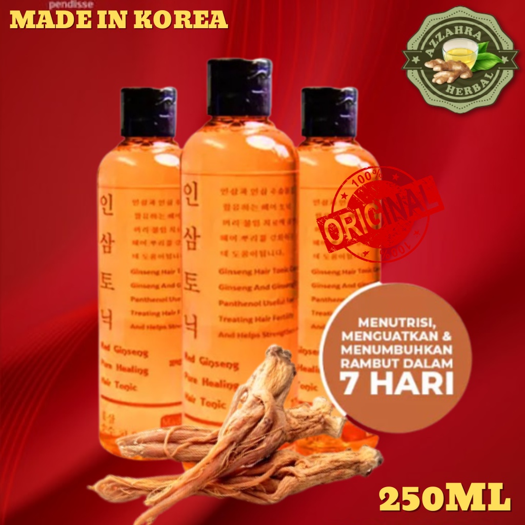 Red Ginseng Hair Tonic / Penumbuh Rambut Botak Pria Wanita dan Nutrisi Pencegah Kerontokan dari Bahan Natural