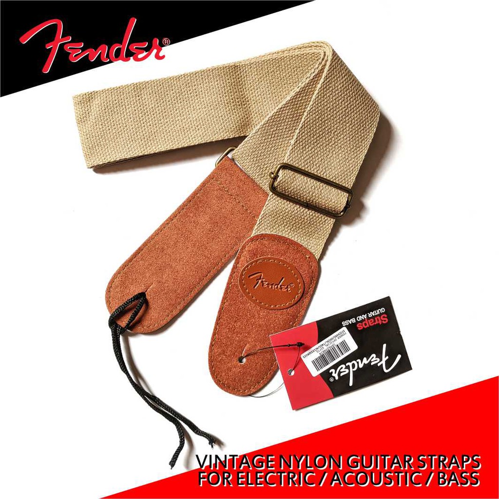 Strap Gitar Fender Nylon untuk gitar akustik atau elektrik