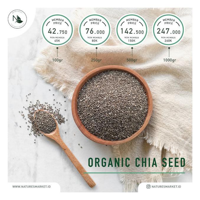 

Nature'S Market Organic Chia Seed 1Kg Asharyhitam33Shop