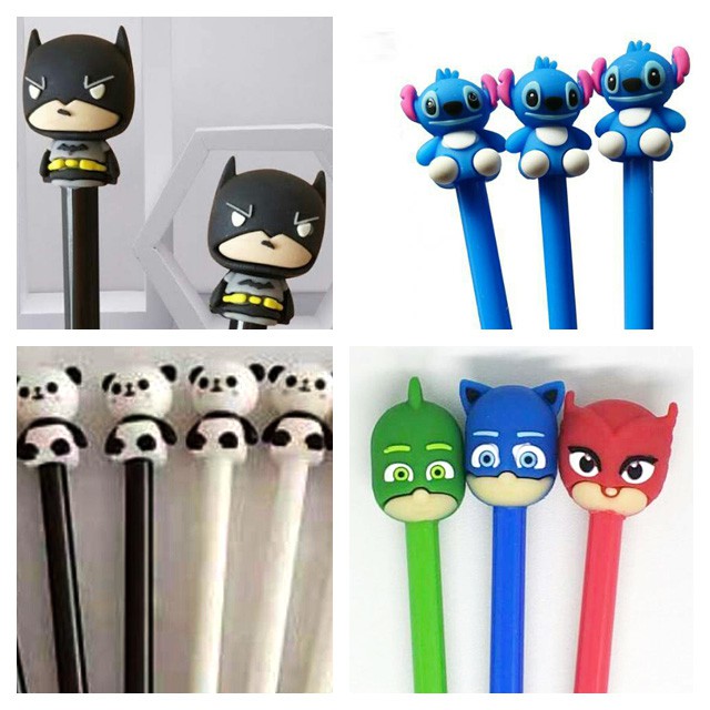 

Pulpen lucu bolpen gel pen karakter Batman / Stitch / PJ Mask / Panda