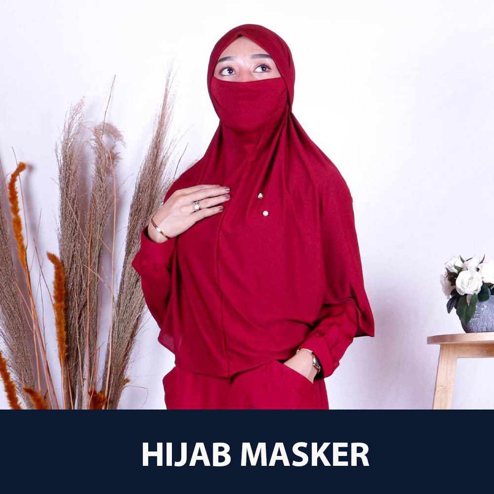  Jilbab  Masker  Hijab Masker Jilbab  Safety Mask 