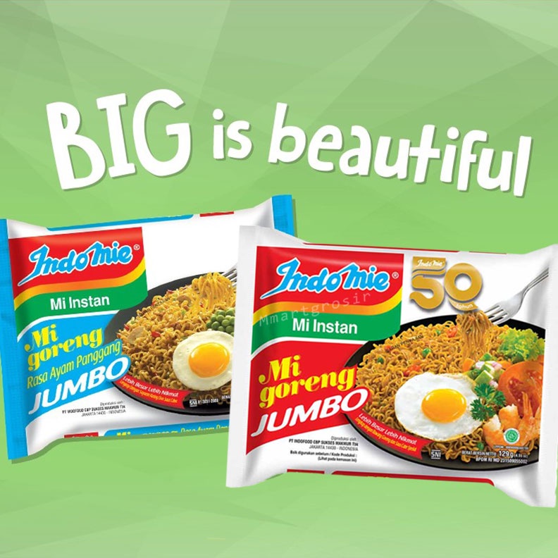 Indomie Jumbo / Indomie / Mie goreng / Origina / Ayam panggang /129g