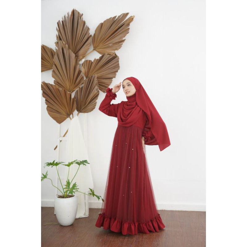 Gamis Ceruty Payung Terlaris Gamis Payung Modern Panjang 145cm Balotelli Busui Lengan Karet Long Dre